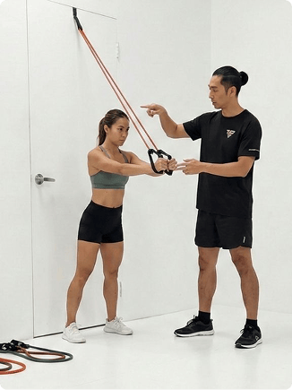 Coach correcting technique